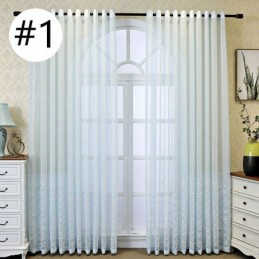 Decorative Window Screen Fish Scales Embroied Sheer Curtain Made to Measure Curtain For Living Room