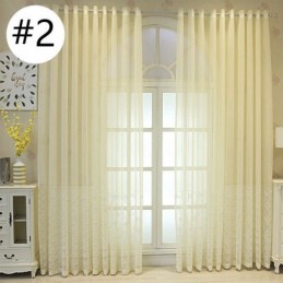 Decorative Window Screen Fish Scales Embroied Sheer Curtain Made to Measure Curtain For Living Room