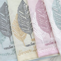 Decorative Window Screens Leaf Embroidered Tulle Curtains For Bedroom