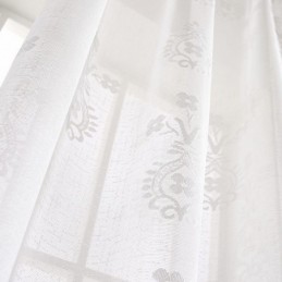 Embroidered Floral Tulle Screen Curtain Made to Measure Curtain Luxury Sheer Voile Blind Drapes