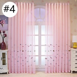 Decorative Window Screen Fish Embroied Sheer Curtain Made to Measure Curtain For Living Room