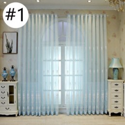 European Curtain Made to Measure Curtain Sheer Embroidered Window Screen For Living Room Bedroom