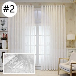 European Curtain Made to Measure Curtain Sheer Embroidered Window Screen For Living Room Bedroom