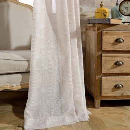 Circle Printed Sheer Curtains For Living Room Bedroom