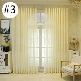 Decorative Window Screen Plant Printed Embroied Sheer Curtain Made to Measure Curtain For Living Room