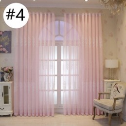 Decorative Window Screen Plant Printed Embroied Sheer Curtain Made to Measure Curtain For Living Room