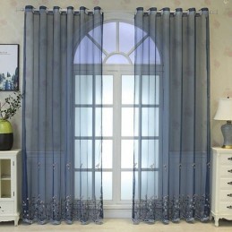 Decorative Window Screens Embroidered Tulle Curtains For Living Room