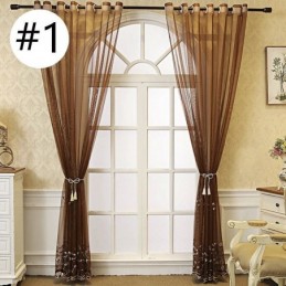 Decorative Window Screens Embroidered Tulle Curtains For Living Room