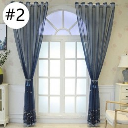 Decorative Window Screens Embroidered Tulle Curtains For Living Room