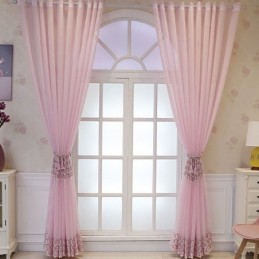 Luxury Embroidered Window Screen For Living Dining Room Made to Measure Curtain
