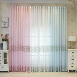 Luxury Embroidered Window Screen For Living Dining Room Made to Measure Curtain