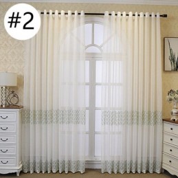 Luxury Embroidered Window Screen For Living Dining Room Made to Measure Curtain