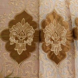 European Curtain Made to Measure Curtain Sheer Embroidered Window Screen For Living Room Bedroom