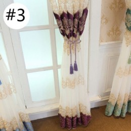 European Curtain Made to Measure Curtain Sheer Embroidered Window Screen For Living Room Bedroom