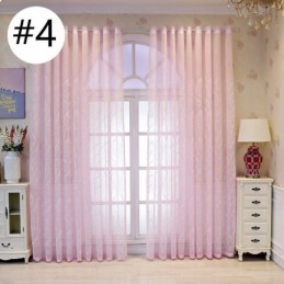 Decorative Window Screens Plant Embroidered Tulle Curtains For Bedroom