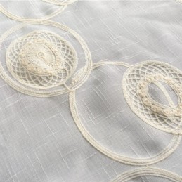 Circle Embroidery Sheer Curtains For Living Room Bedroom