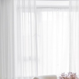 Modern Geometric Wave Pattern Window Screen Balcony Embroidered White Curtain Made to Measure Curtain