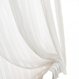 Modern Embroidered Sheer Voile Curtains Striped Tulle Curtain Made to Measure Curtain For Living Room