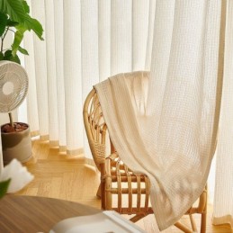 Pure Plaid Tulle Curtains Window Screen For Living Room