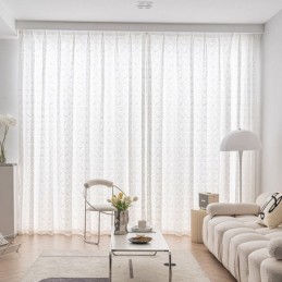 White Sheer Voile Curtains...