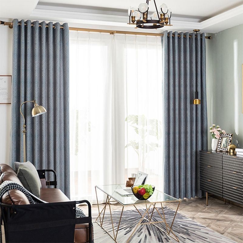 Luxury Geometric Curtain Made to Measure Curtain Jacquard Blackout Curtains For Living Room Bedroom