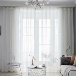 Modern White Tulle Curtain...