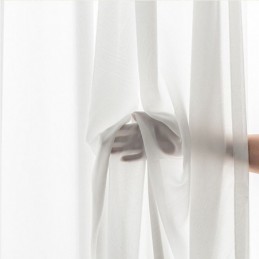 Modern White Tulle Curtain Made to Measure Curtain Feather Sheers For Living Room