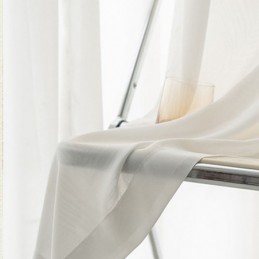 Modern White Tulle Curtain Made to Measure Curtain Feather Sheers For Living Room