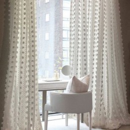 Nordic Embossed Sheer Curtain Made to Measure Curtain Tulle Living Room Bedroom