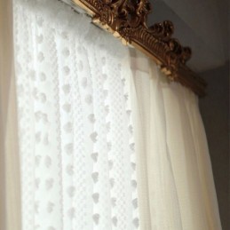 Nordic Embossed Sheer Curtain Made to Measure Curtain Tulle Living Room Bedroom