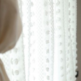 Nordic Embossed Sheer Curtain Made to Measure Curtain Tulle Living Room Bedroom