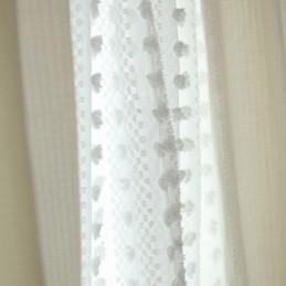 Nordic Embossed Sheer Curtain Made to Measure Curtain Tulle Living Room Bedroom