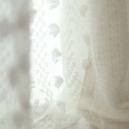 Nordic Embossed Sheer Curtain Made to Measure Curtain Tulle Living Room Bedroom