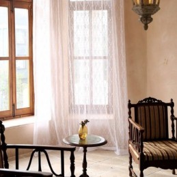 Embroidery Tulle Curtain Made to Measure Curtain European Sheer Voile For Living Room