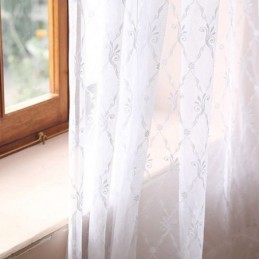 Embroidery Tulle Curtain Made to Measure Curtain European Sheer Voile For Living Room