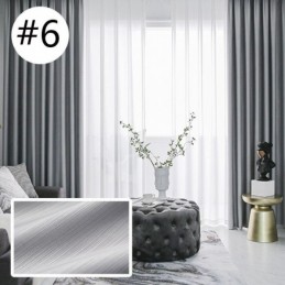 New Luxury Design Blackout Silk Cotton Curtains Solid Color Bedroom