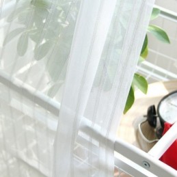 Modern Embroidered Sheer Voile Curtains Nordic Tulle Curtain Made to Measure Curtain For Living Room