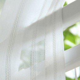 Modern Embroidered Sheer Voile Curtains Nordic Tulle Curtain Made to Measure Curtain For Living Room