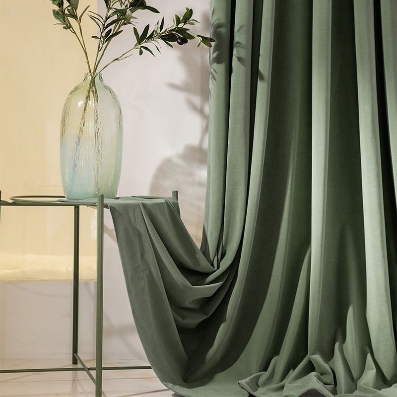 Nordic Style Solid Hotel Flannel Blackout Curtain Made to Measure Curtain