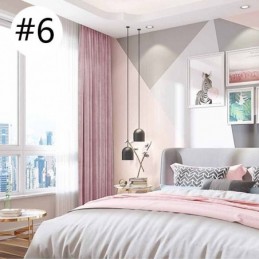 Nordic Style Solid Hotel Flannel Blackout Curtain Made to Measure Curtain