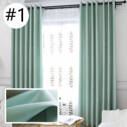 Nordic Solid Color Velvet Linen Curtains Blackout Curtain Made to Measure Curtain Fabric