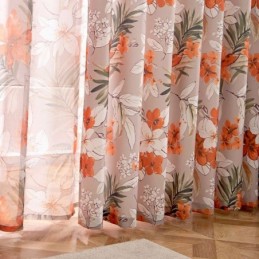 Cotton Linen Curtain Made to Measure Curtain American Style Flower Printed