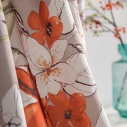 Cotton Linen Curtain Made to Measure Curtain American Style Flower Printed