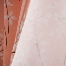 Curtain Made to Measure Curtain American Style Plant Printed Semi Blackout