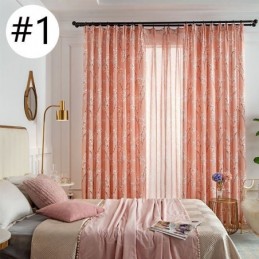 Curtain Made to Measure Curtain American Style Plant Printed Semi Blackout