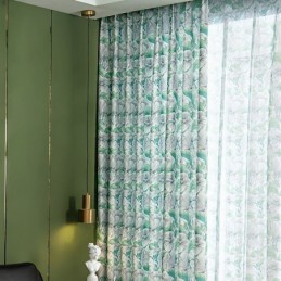 Semi Blackout Curtain Made to Measure Curtain American Style Plant Printed