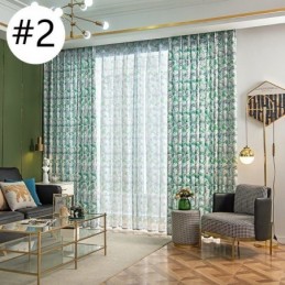 Semi Blackout Curtain Made to Measure Curtain American Style Plant Printed