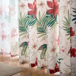 Curtains American Style Plant Printed