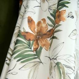 Curtains American Style Plant Printed