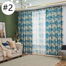 American Style Curtain Made to Measure Curtain Plant Printed